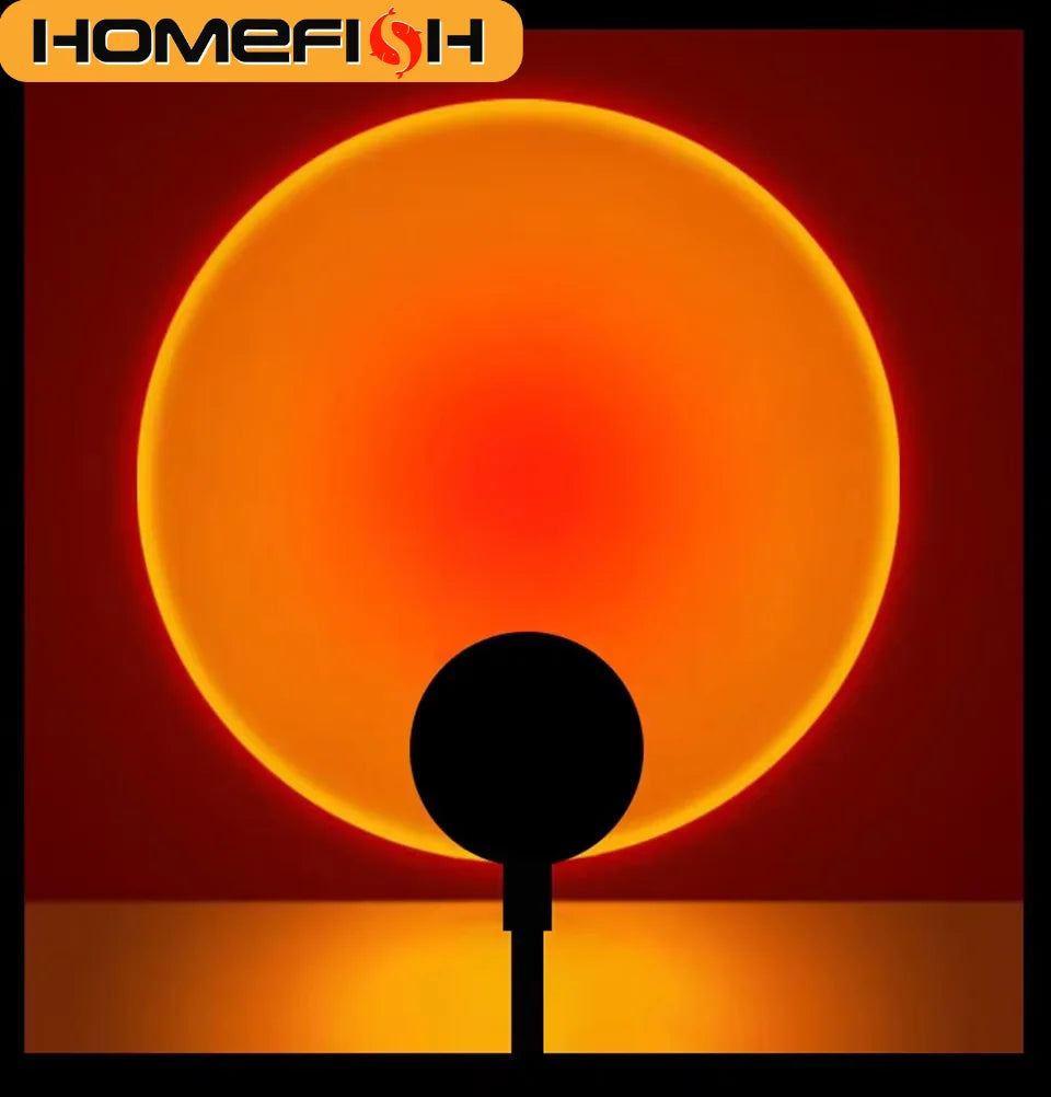 LED Sunset Projection Lamp USB Mood Light for Bedroom Living Room Photography Wall Decor Birthday Party