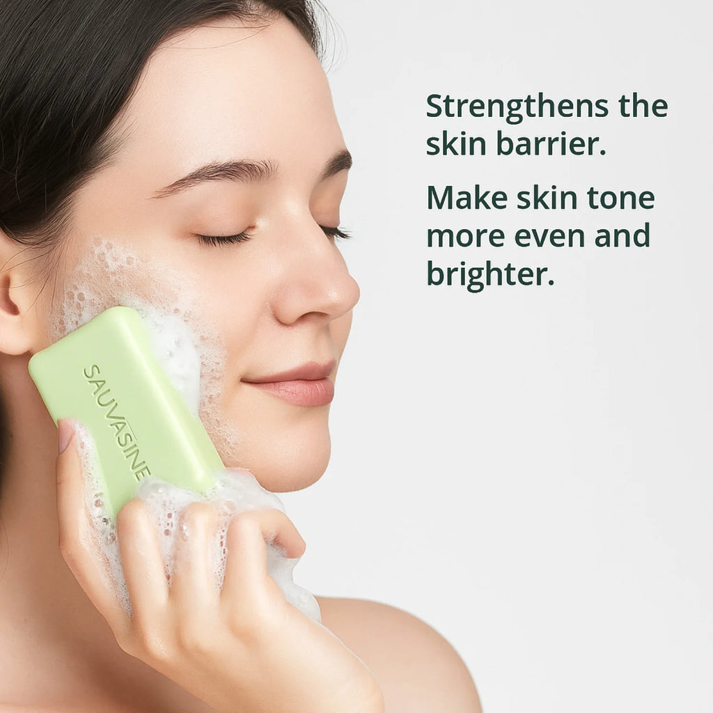Tea Tree Oil Soap Bar for Men & Women, Deep Cleansing, Soothing for Dry Skin, Body Odor Care, Exfoliates & Firms Skin, 100G