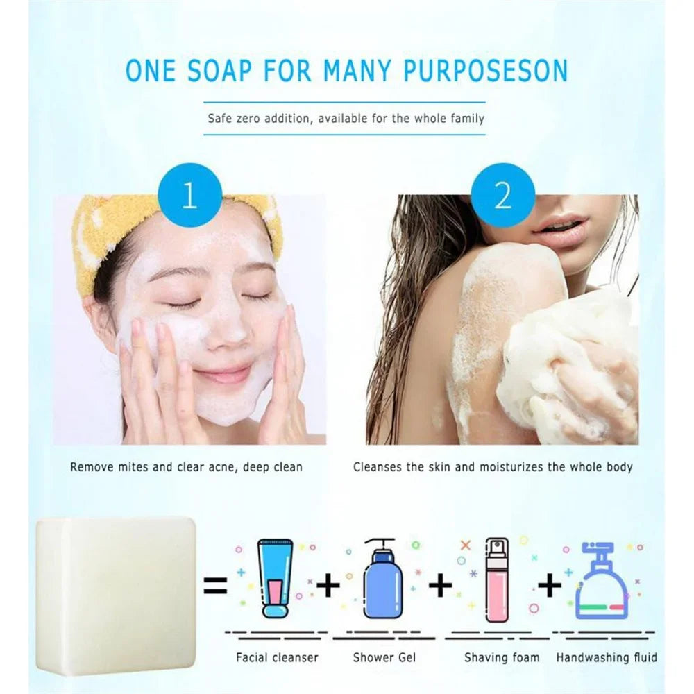 100G Hand Make Soap Rich and Soft Foam Natural Handmade Sea Salt Goat Milk Soap 100G Deworming White Essential Oil Soap