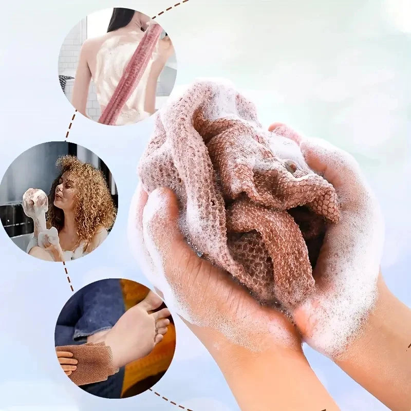1/3Pcs African Net Bath Sponge Exfoliating Washcloth Double Side Loofah Towel Back Shower Scrubber for Getting Smoothing Skin