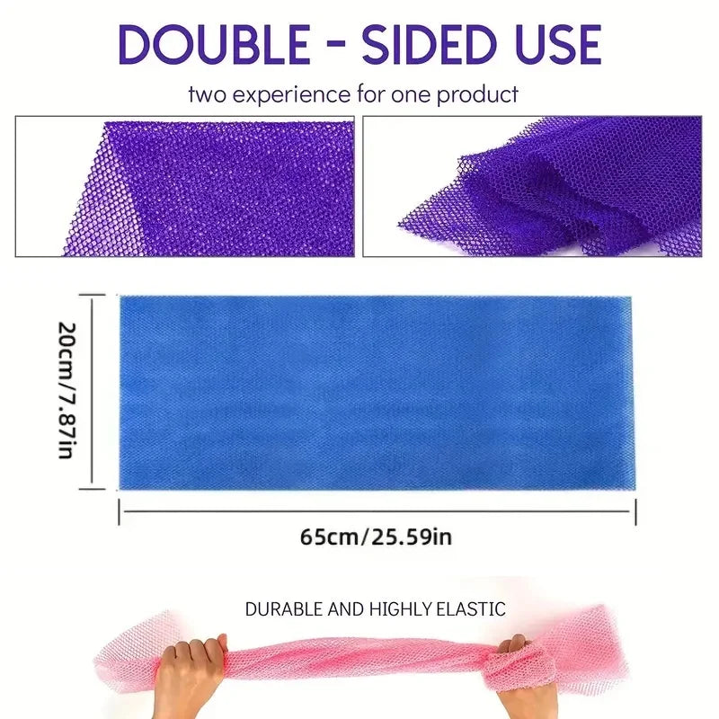 1/3Pcs African Net Bath Sponge Exfoliating Washcloth Double Side Loofah Towel Back Shower Scrubber for Getting Smoothing Skin