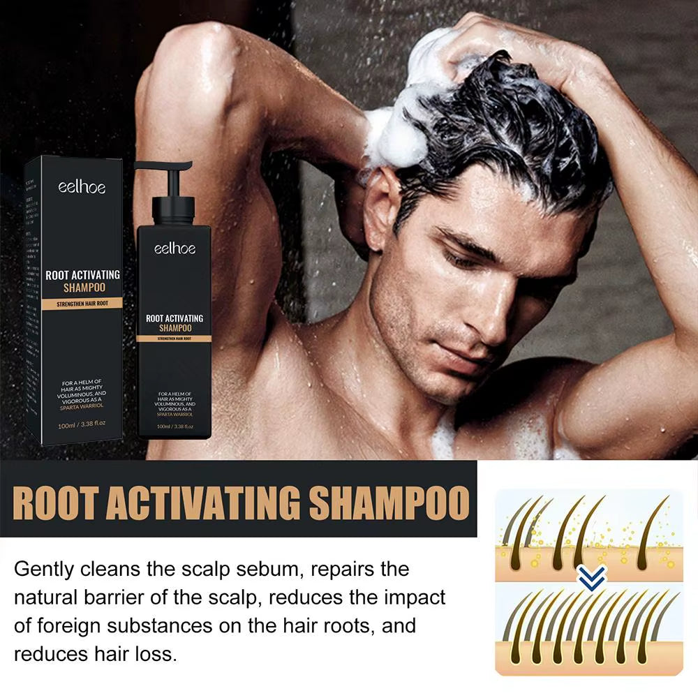 2PCS anti Baldness Shampoo Thickening Shampoo Root Activator Shampoo Nourish Hair Regrowth Shampoo for Thinning Hair & Hair Loss