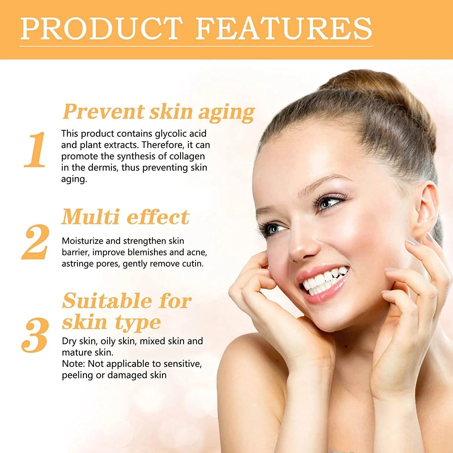 100ml Glycolic Acid 7% Toning Solution To Remove Acne and Moisturize Skin Rejuvenating Lotion Net wt: 100ml