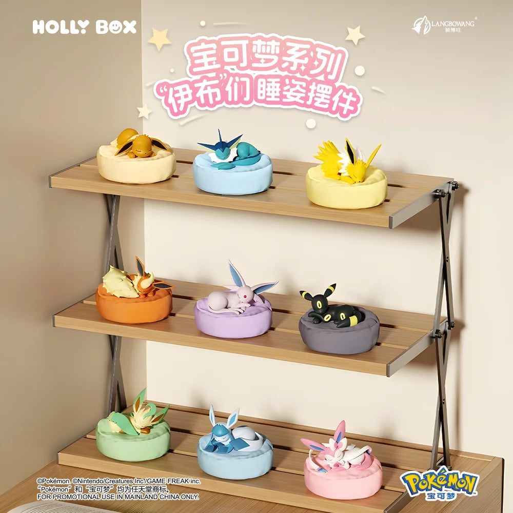 Spot Hot Anime Character Eevee Multi Form Series Blind Box Desktop Decoration Ornament Set Toy Scene Building Props Mystery Gift