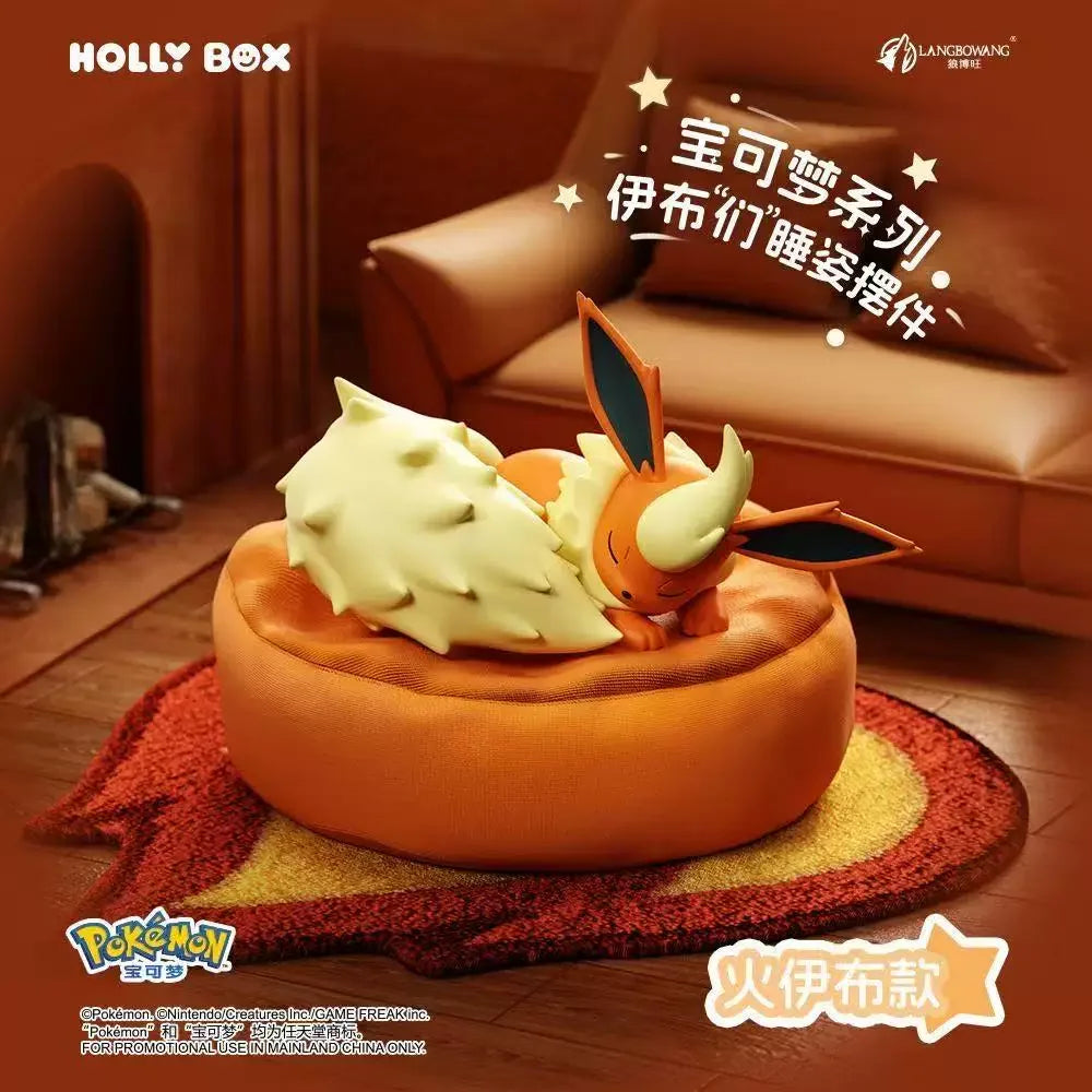 Spot Hot Anime Character Eevee Multi Form Series Blind Box Desktop Decoration Ornament Set Toy Scene Building Props Mystery Gift