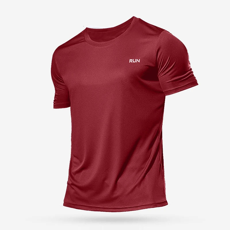 Summer Mens Quick Dry Running Bodybuilding Shirts Sport Gym T Shirt Men Short Sleeve Fitness Tops Oversized T-Shirt Jersey