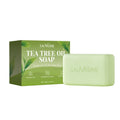 Tea Tree Oil Soap Bar for Men & Women, Deep Cleansing, Soothing for Dry Skin, Body Odor Care, Exfoliates & Firms Skin, 100G
