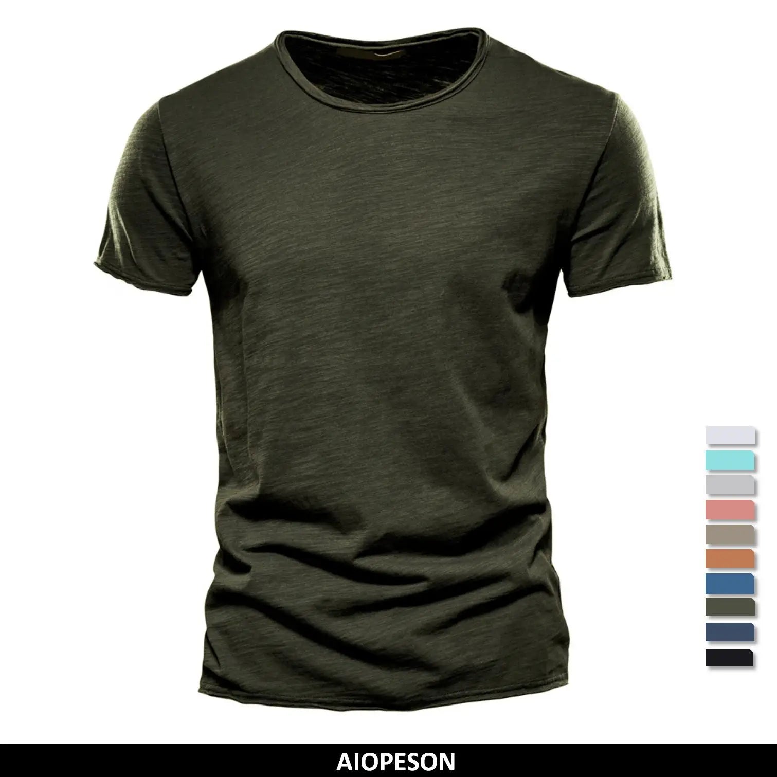 100% Cotton Men T-Shirt Casual Soft Fitness Summer Thin T-Shirts Men'S Home Clothes O-Neck Short Sleeve Soild T Shirt for Men