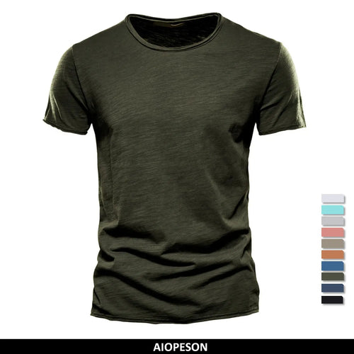 100% Cotton Men T-Shirt Casual Soft Fitness Summer Thin T-Shirts Men'S Home Clothes O-Neck Short Sleeve Soild T Shirt for Men