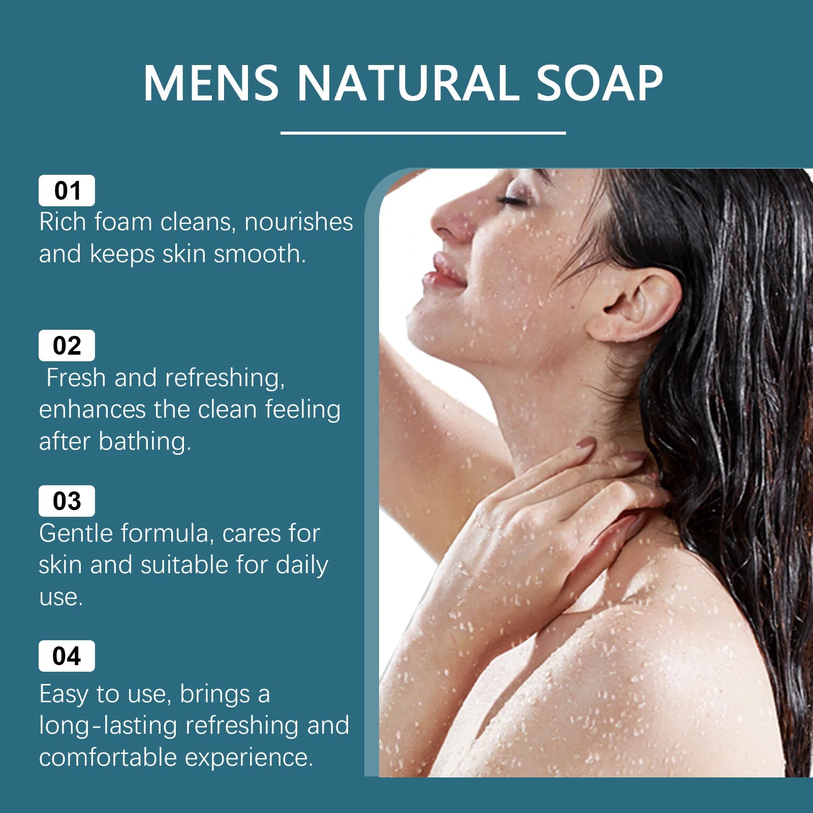 Natural Fragrance Body Soap Bar Deep Cleansing Bar Soap Moisturizing Shower Soap for Oily Skin Body Odor Control Rich Lather