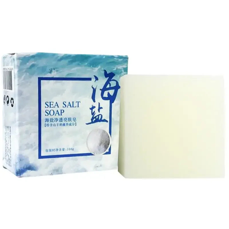 100G Hand Make Soap Rich and Soft Foam Natural Handmade Sea Salt Goat Milk Soap 100G Deworming White Essential Oil Soap